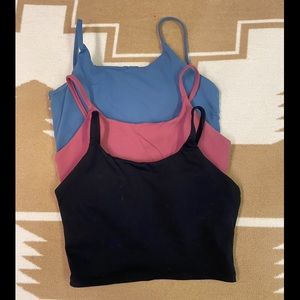 Workout cropped tanks
